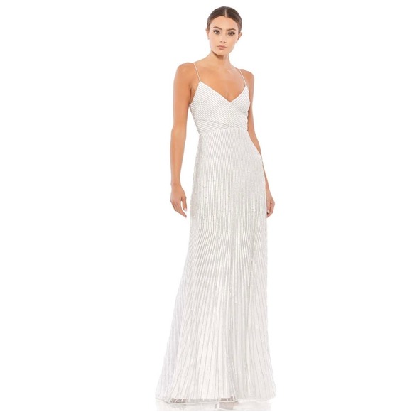 Mac Duggal Dresses & Skirts - NWT / Mac Duggal / Sequin Spaghetti Strap Gown / Embellished Maxi Formal Dress